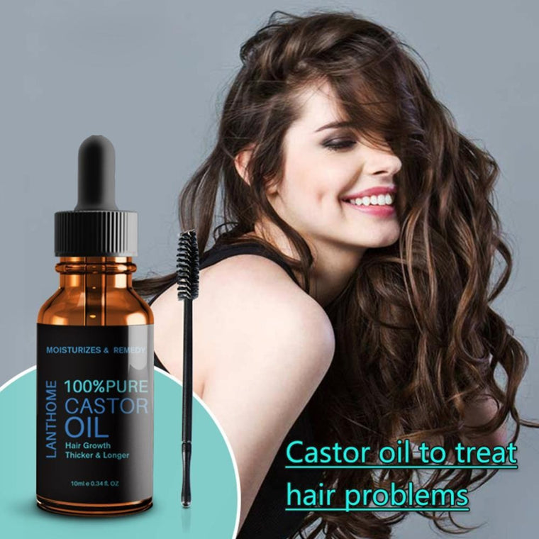 Black Castor Oil for Natural Hair Growth Essential Oil Castor Organic Eyelash Growth Eyebrow Enhancer Serum Lash Lift Hair Care