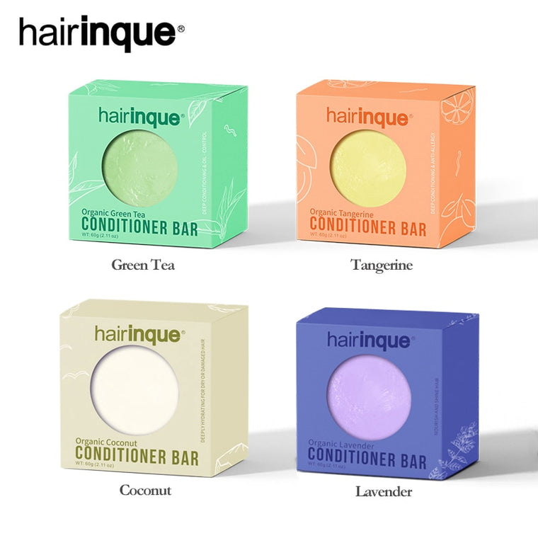 11.11 HAIRINQUE Organic 4 different fragrances handmade hair conditioner bar solid conditioner portable for traveling hair care