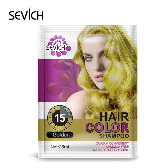 15mis Moisturizing hair dye cream 5pcs/lot Natural organic temporary Coffee hair dye shampoo for woman 5 Colors Hiar Shampoo