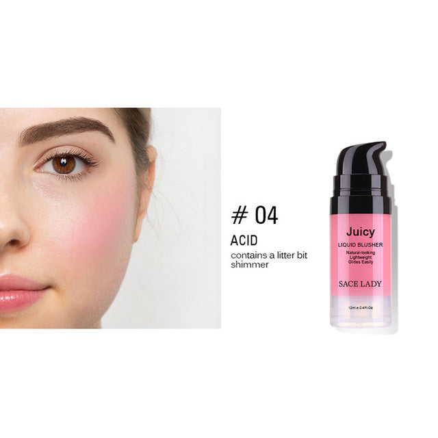 Liquid Blush 6 Colors Face Rouge Professional Cheek Blusher Long Lasting Face Contour Makeup Beauty Tool CJ666