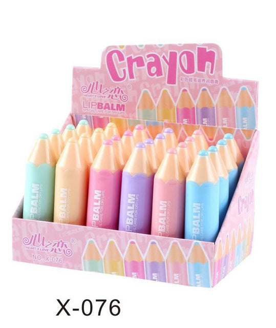 24pcs/box Fruit Nature Organic Lip Balm Makeup Dream Crayons Lip Balm Special Care For Dry Lips Moisturizing Free Shipping
