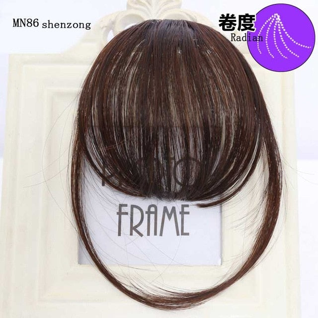 SHANGKE Short Synthetic Bangs Heat Resistant Hair Women Natural Short Fake Hair Bangs Women Hair Pieces