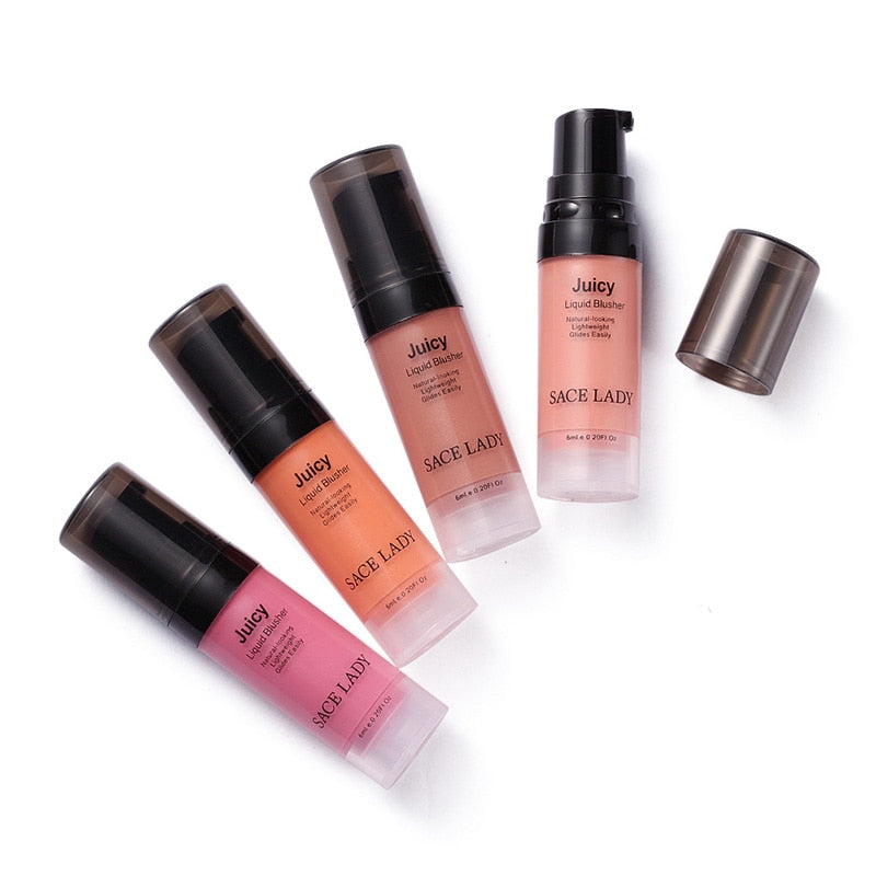Liquid Blush 6 Colors Face Rouge Professional Cheek Blusher Long Lasting Face Contour Makeup Beauty Tool CJ666