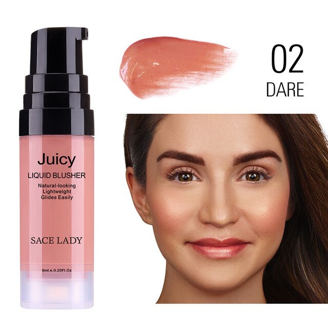 Liquid Blush 6 Colors Face Rouge Professional Cheek Blusher Long Lasting Face Contour Makeup Beauty Tool CJ666