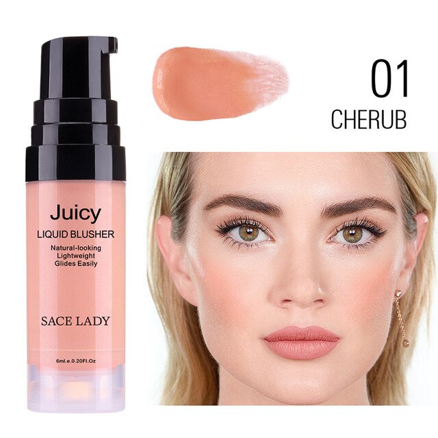 Liquid Blush 6 Colors Face Rouge Professional Cheek Blusher Long Lasting Face Contour Makeup Beauty Tool CJ666