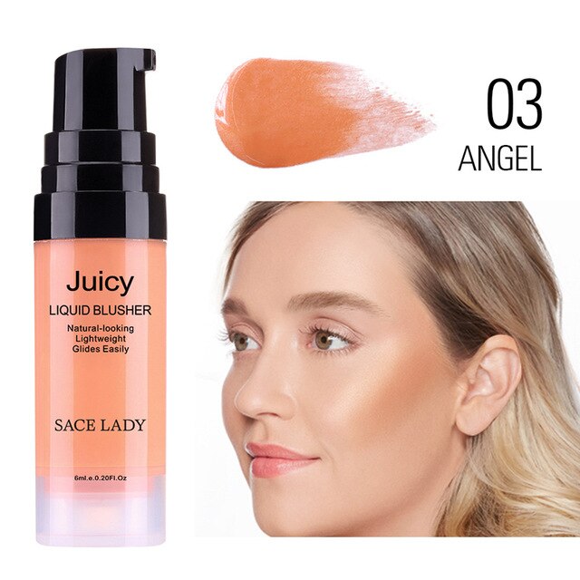 Liquid Blush 6 Colors Face Rouge Professional Cheek Blusher Long Lasting Face Contour Makeup Beauty Tool CJ666
