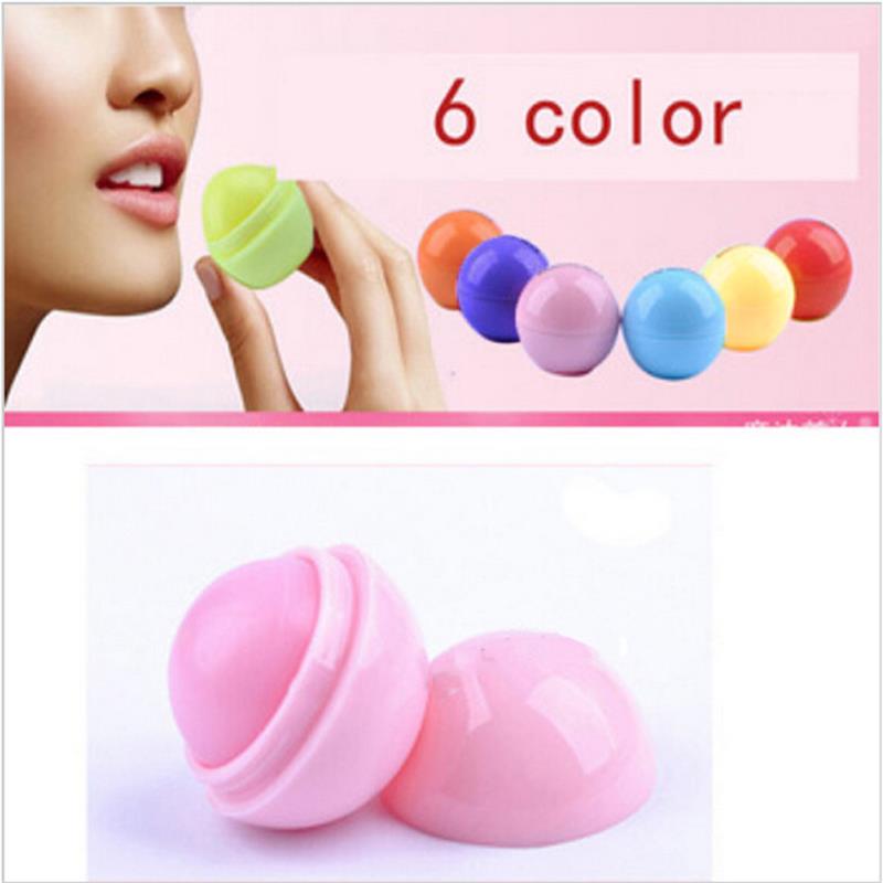 New Brand Makeup Natural Plant Sphere Lip Pomade Fruit Lip Balm Lipstick Organic Lip Ball Makeup Lipstick Gloss wholesale