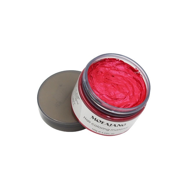 Mofajang Color Hair Wax Styling Pomade Silver Grandma Grey Disposable Natural Hair Strong Gel Cream Hair Dye for Women Men 120g